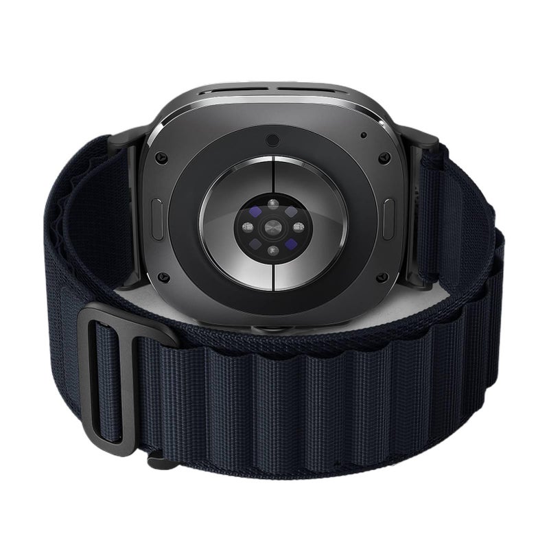 سوار ساعة ذكية سوار نايلون حلقي متوافق باللون أخضر قابل للتعديل مع Samsung Galaxy Watch Ultra بملاءمة قابلة للتعديل وحزام بديل للاستخدام اليومي للتنقل اليومي سهل التخزين - Image 4