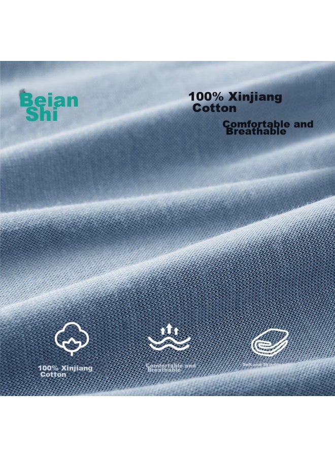 Briars Beianshi Disposable Men's Boxer Briefs, Large Size, Pure Cotton, Sterile, Travel-friendly, No-wash Shorts, 8-pack, Gray-blue, 3XL - Image 4