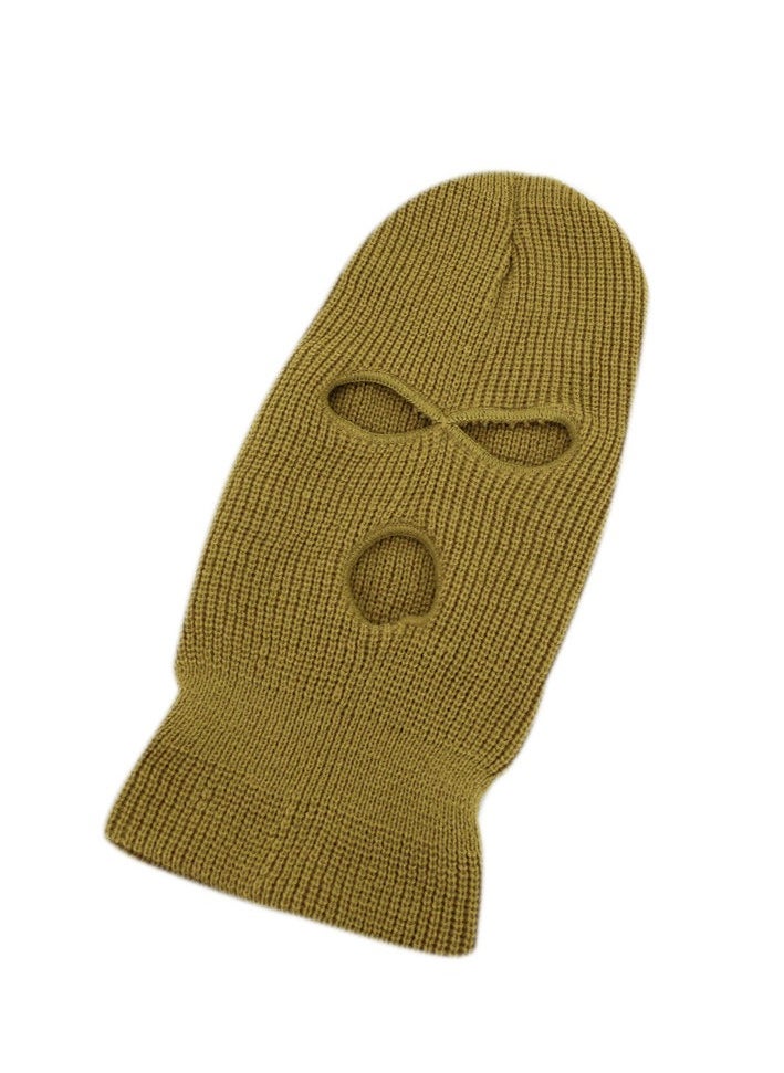 Loquat - 3-Hole Knitted Full Face Mask Camel - Image 1