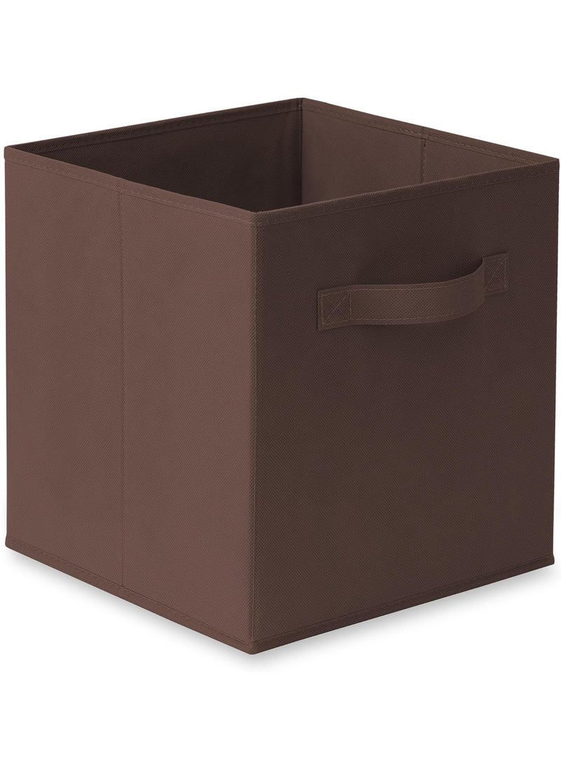 Collapsible Fabric Storage Cubes Organizer, Set of 6 Home Foldable Collapsible Storage Box, Fabric Cubby Organizer Baskets with Dual Handles, Cube Storage Bins for Shelf, Home and Office