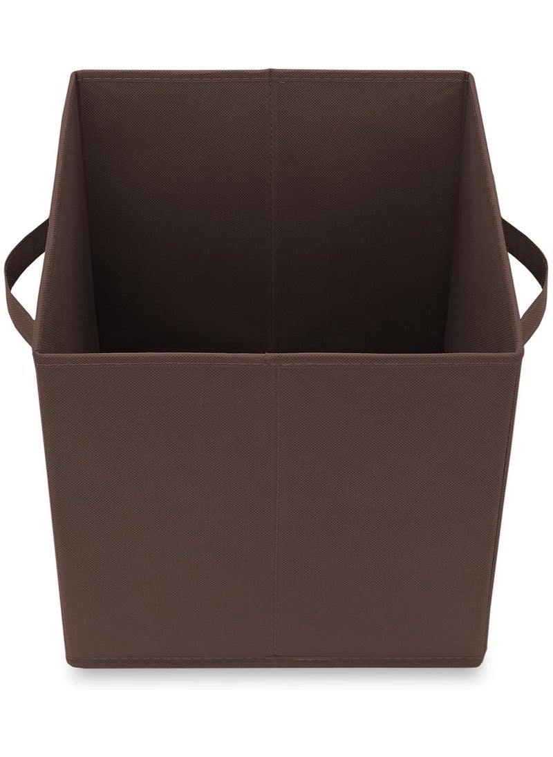 Collapsible Fabric Storage Cubes Organizer, Set of 6 Home Foldable Collapsible Storage Box, Fabric Cubby Organizer Baskets with Dual Handles, Cube Storage Bins for Shelf, Home and Office