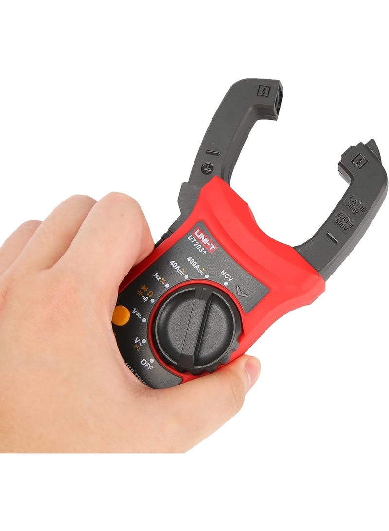 UNI-T UT203+ True RMS Digital Clamp Meter – 400A AC/DC, 4000 Counts, NCV, Auto Range - Image 4