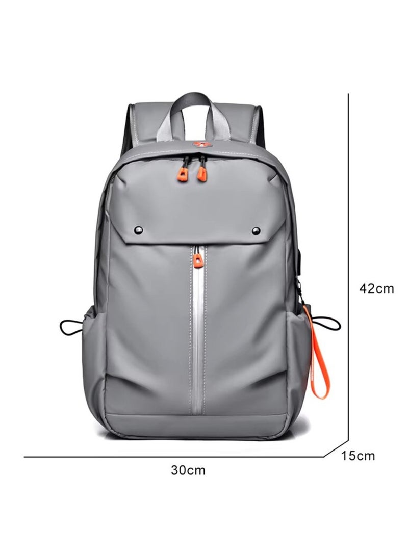 حقيبة ظهر كاجوال مزدوجة الكتف من قماش أكسفورد مقاومة للماء مع منفذ شحن يو أس بي و سعة كبيرة [20-34] لتر بإغلاق بسحاب و حجرة كمبيوتر محمول و أحزمة قابلة للتعديل أنها حقيبة متعددة الوظائف يمكن أستخدمها للسفرو حقيبة كمبيوتر محمول مقاس 15.6 بوصة و حقيبة ظهر جامعيةو للأمتعةو الرياضية للنساء والرجال - 42×30×15 سم - Image 2