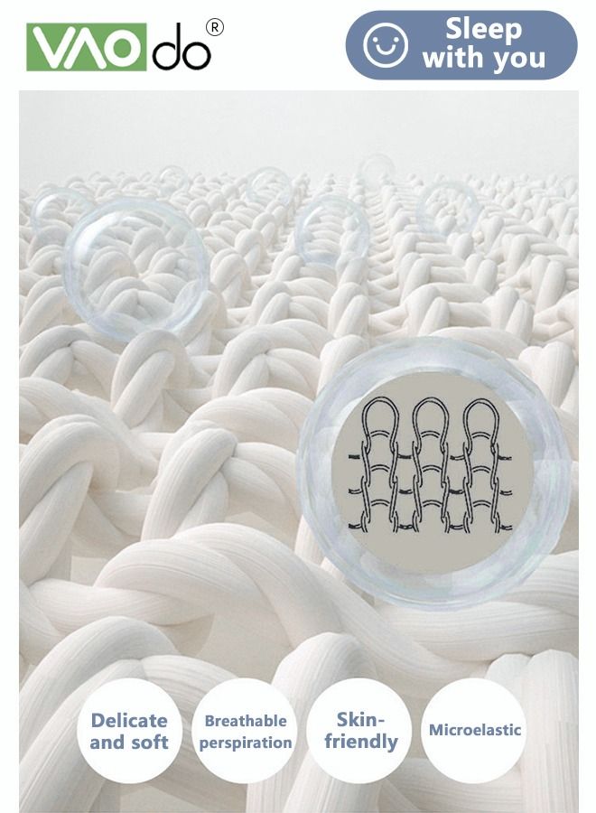 VAOdo 4PCS Bedding Set Skin Friendly and Simple Cotton Material Including Sheets Duvet Cover and 2 Pillows - Image 4