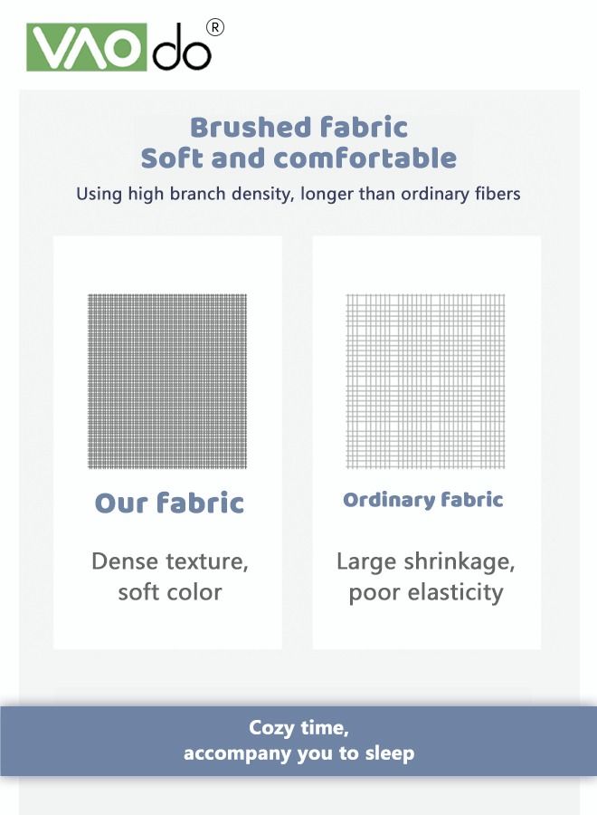 VAOdo 4PCS Bedding Set Skin Friendly and Simple Cotton Material Including Sheets Duvet Cover and 2 Pillows - Image 3