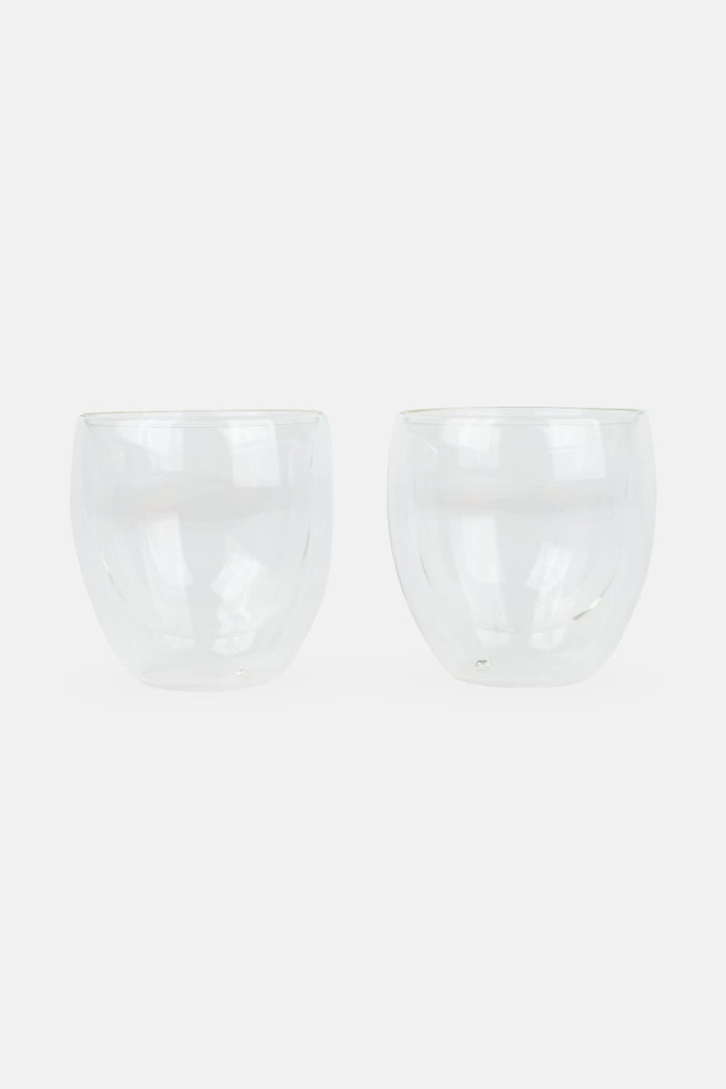 Bombay 2 Piece Double Wall Insulate Juice Glass Transparent - Image 1