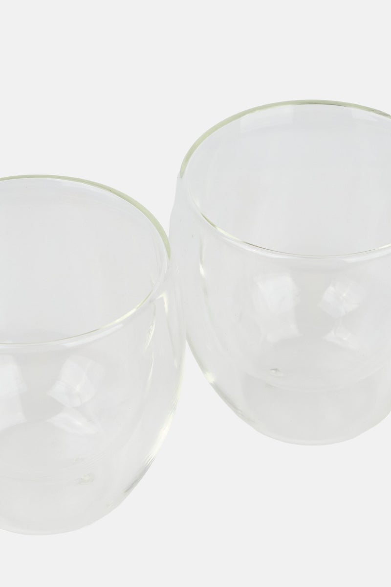 Bombay 2 Piece Double Wall Insulate Juice Glass Transparent - Image 4