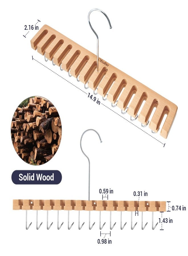 Ohuhu Belt Hanger Organizer for Closet, Ohuhu Wall Mount Belt Rack for Storage and Organization, 360 Degree Rotating Belt Display Holder for Belt Tie Scarf Accessories (Belt Hanger with Hooks) - Image 4