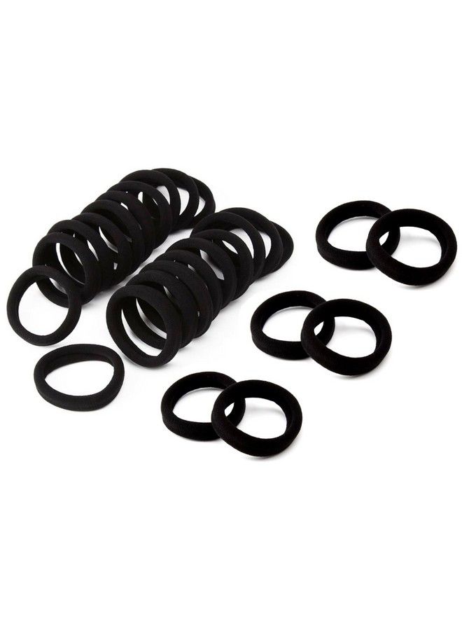 OUT OF BOX Kelley 30 Piece Black Ribbed Elastic Wide Ponytail Holder Hair Rubber Band And 12 Piece Bob Hair Pins - Image 3