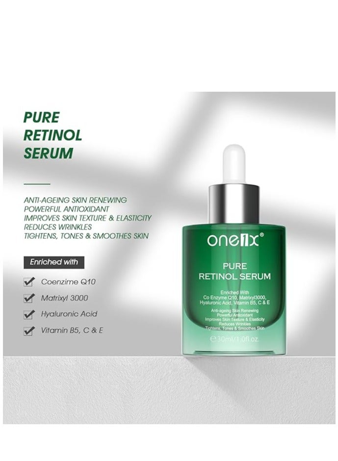 one1x anti age retinol serum, organic face skin care repair antioxidant anti aging retinol serum 30ml - Image 4