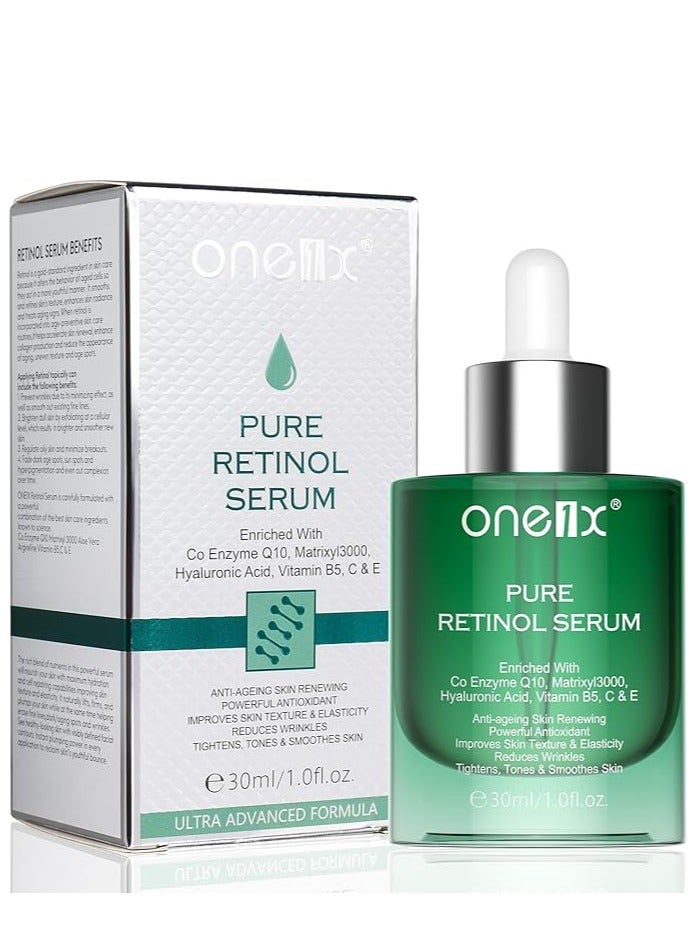 one1x anti age retinol serum, organic face skin care repair antioxidant anti aging retinol serum 30ml - Image 5