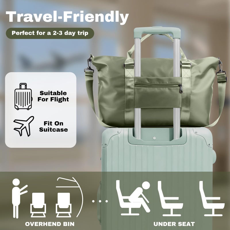 EPIMA Weekender Duffel Bags for Womenï¼Œ Travel Totes Bag for Airplane Essentials, Overnight Bags for Women with Trolley Sleeve, Large Carry On Hospital Bag for Labor and Delivery, Sport, Gym - Image 2