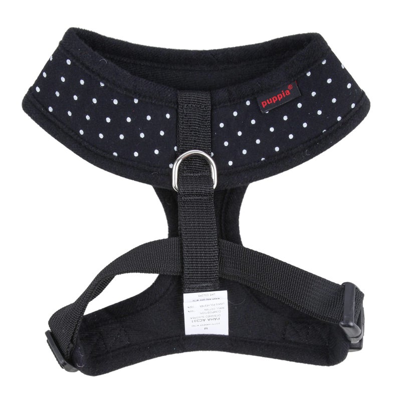 Puppia Dotty Dog Harness Over-The-Head No Pull No Choke Walking Training Adjustable for Small & Medium Dog, Large, Black - Image 2