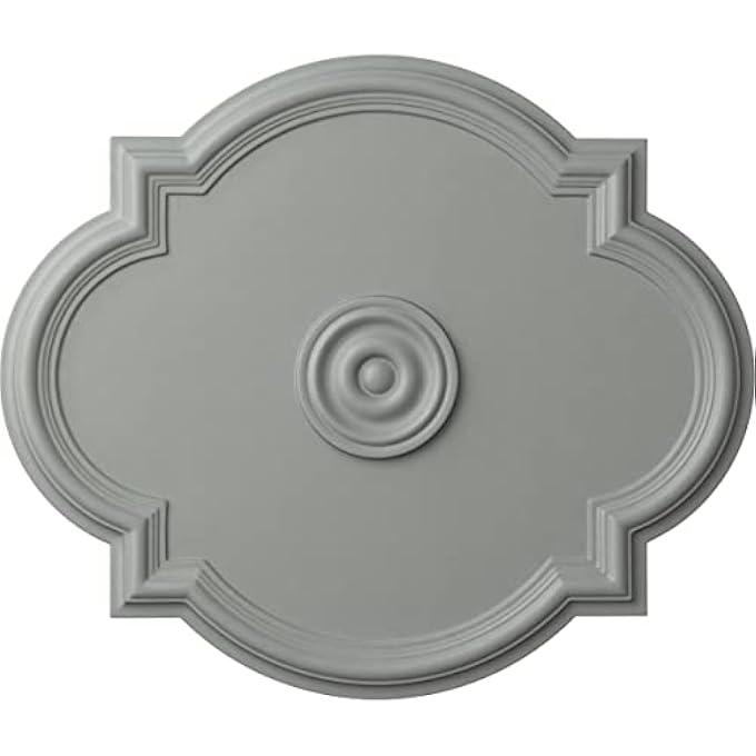 EKENA CM24WA 24" W X 20 1/2" H X 1 1/8" P WALTZ CEILING MEDALLION (FITS CANOPIES UP TO 5 1/4"), PRIMED - Image 2