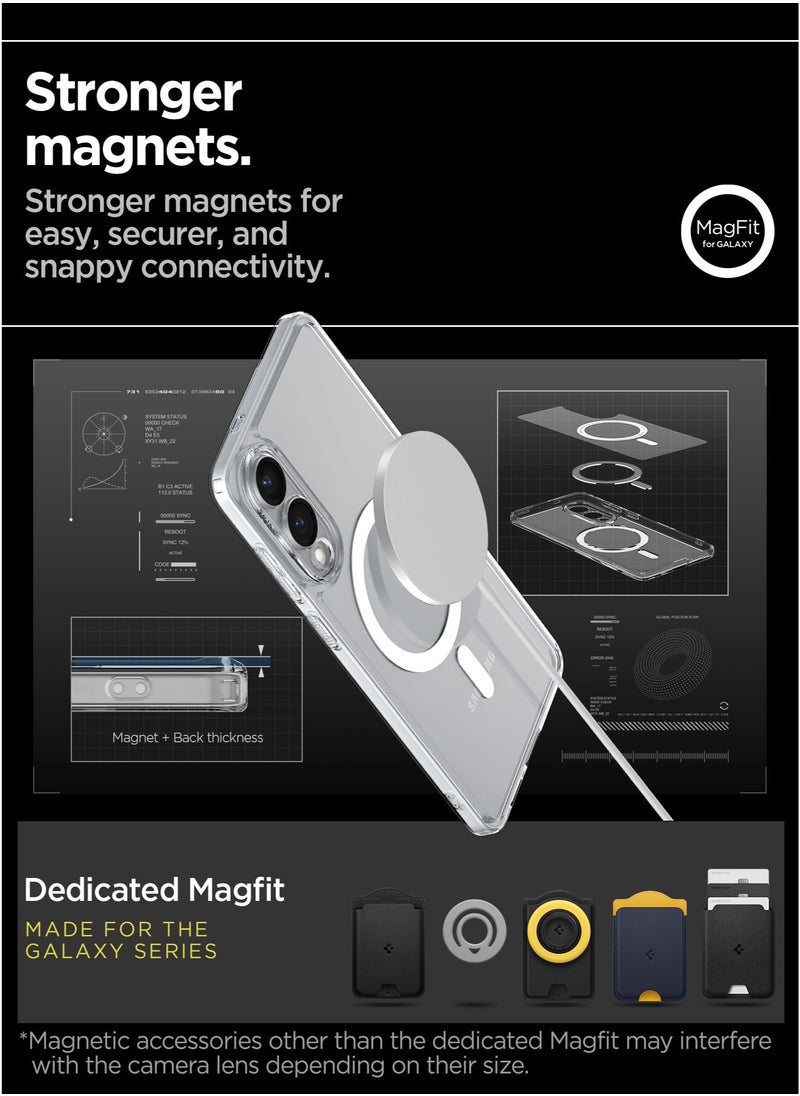 Ultra Hybrid MagFit for Samsung Galaxy S25 EDGE Case Cover with MagSafe (2025) - Clear White