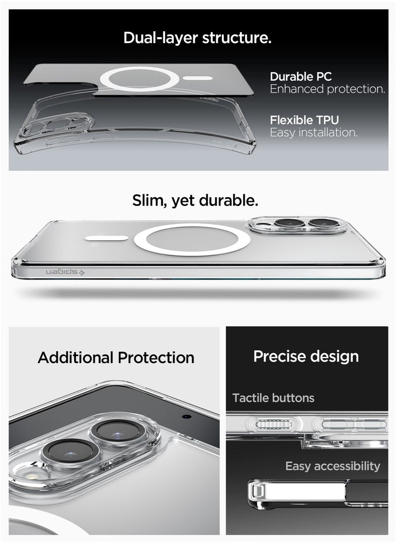 Ultra Hybrid MagFit for Samsung Galaxy S25 EDGE Case Cover with MagSafe (2025) - Clear White