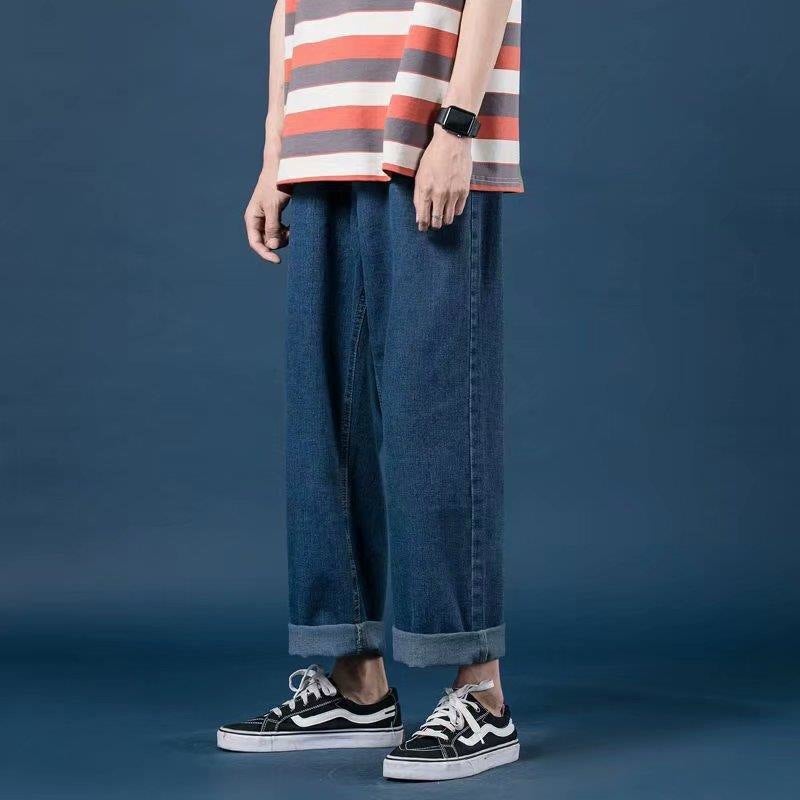 Daifa Light-Colored Jeans Men'S Trendy Brand Straight Loose Korean Style Fashionable Wide-Leg Trousers For Boys - Image 5