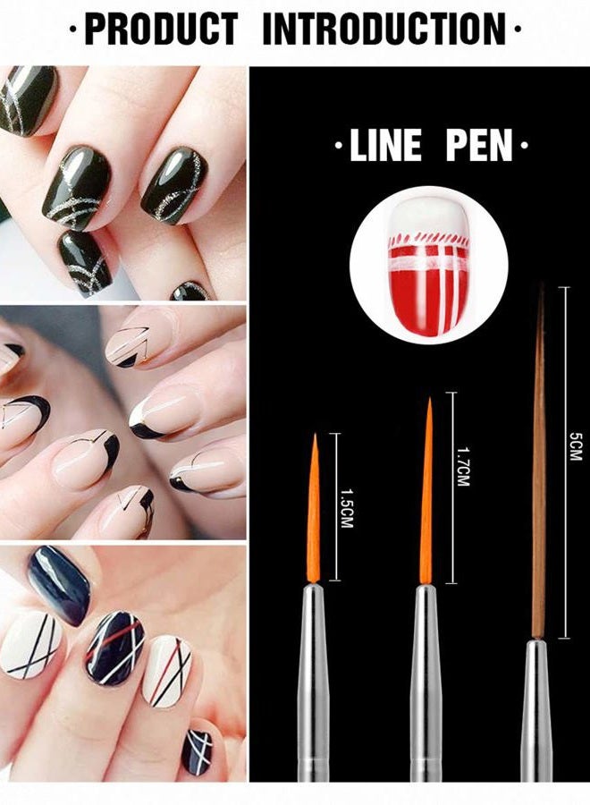 Yimart 20PCS Nail Art Design Dotting Painting Drawing Polish Brush Pen Tools A - Image 3