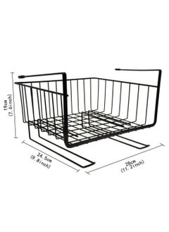 Under Shelf Basket, Multifunctional Hanging Under Cabinet Storage Organizer Wire Rack for Kitchen Pantry Black - pzsku/Z8A668201937B733BA575Z/45/_/1703334627/aad58bac-744e-4de8-8a06-45c3ad3b60d3