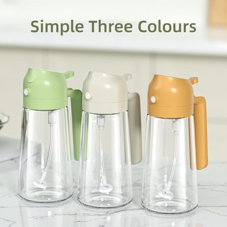 KEINHO Glass oil Spray Dispenser Cooking 200ml Olive Oil Spray Bottle Refillable Food Grade Oil Vinegar Spritzer Sprinkler Sprayer Mister Used for Air Fryer Salad Making Frying - Image 5