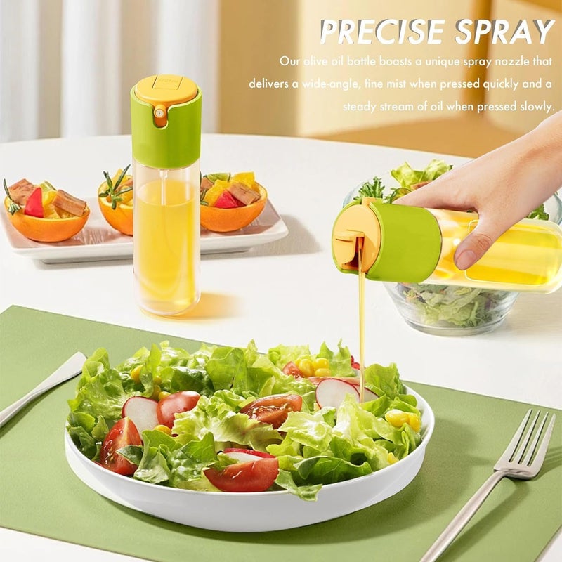 KEINHO Glass oil Spray Dispenser Cooking 200ml Olive Oil Spray Bottle Refillable Food Grade Oil Vinegar Spritzer Sprinkler Sprayer Mister Used for Air Fryer Salad Making Frying - Image 2