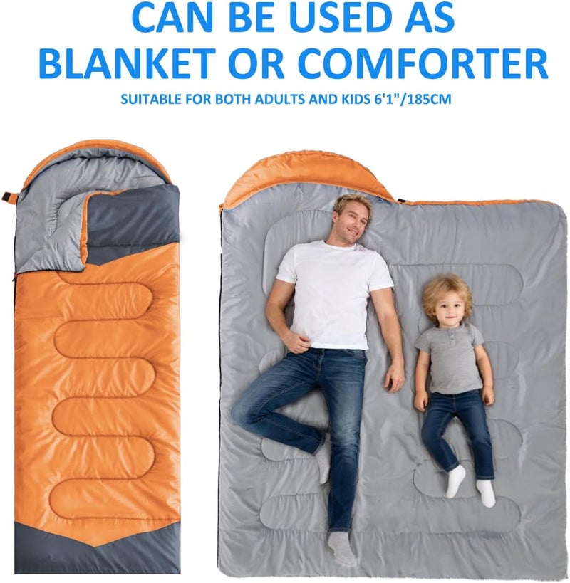 oaskys Camping Sleeping Bag - 3 Season Warm & Cool Weather - Summer Spring Fall Lightweight Waterproof for Adults Kids - Camping Gear Equipment, Traveling, and Outdoors - Image 3