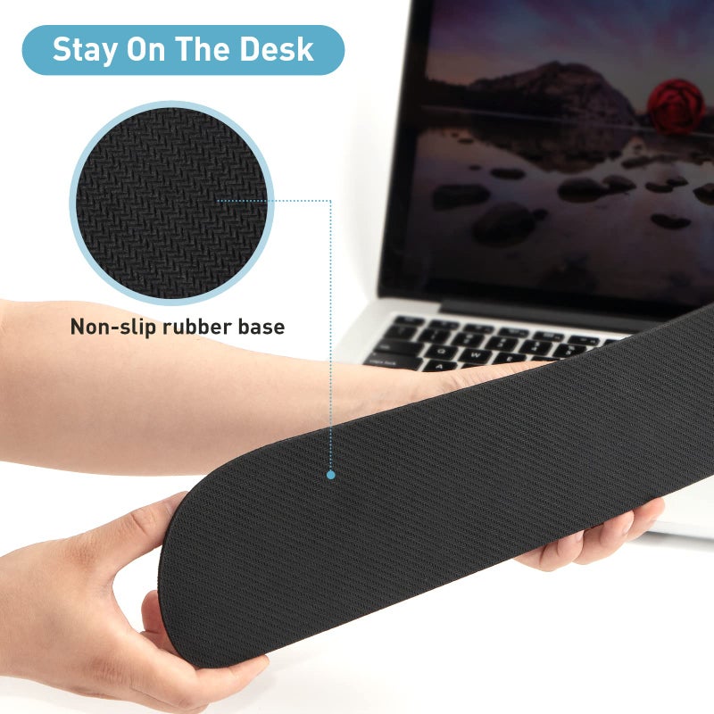Yolanda Keyboard Wrist Rest Memory Foam, Easy Typing Pain Relief, Keyboard Mouse Pad Set for Computer, Laptop, Home & Office - Image 4