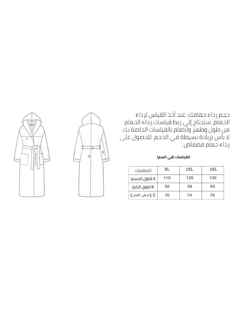 Banotex Bathrobe With Slipper, Elbow And Waist Belt  - Image 4