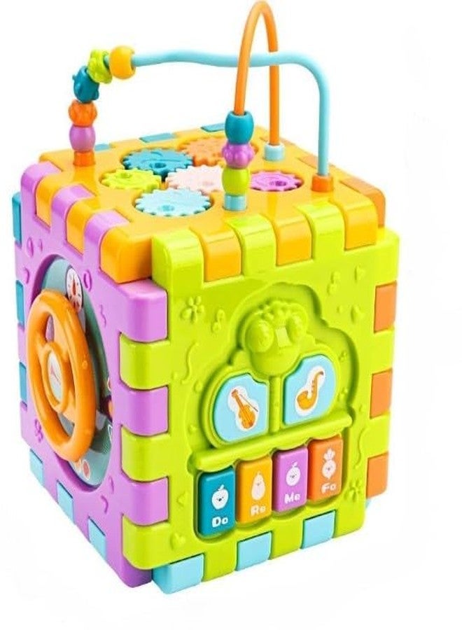 DD WORLD 6-in-1 Activity Cube Toy for Babies - Musical Learning Cube with Lights, Shapes & Gears | Fun Educational Toy for 18+ Months Boys & Girls - Image 1