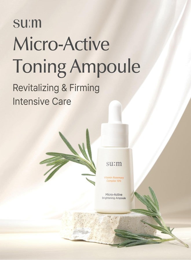 SU:M Micro-Active Toning Ampoule (0.5 fl oz) - High Potency Serum for Immediate and Firming, All Skin Types, Korean Skin Care. Pure Vitamin C & E, Niacinamide. - Image 2