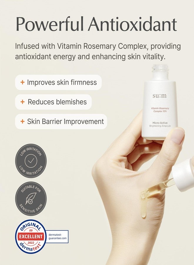 SU:M Micro-Active Toning Ampoule (0.5 fl oz) - High Potency Serum for Immediate and Firming, All Skin Types, Korean Skin Care. Pure Vitamin C & E, Niacinamide. - Image 5