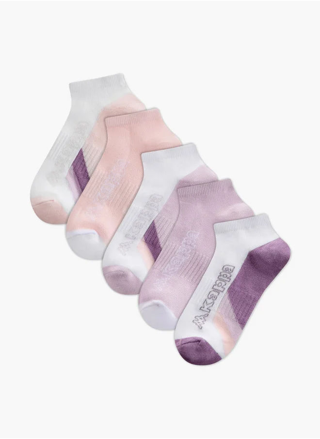 Kappa Girls Colourblock Non-Terry Ankle Length Socks - Set of 5