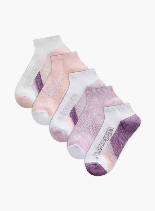 Kappa Girls Colourblock Non-Terry Ankle Length Socks - Set of 5  - Image 1