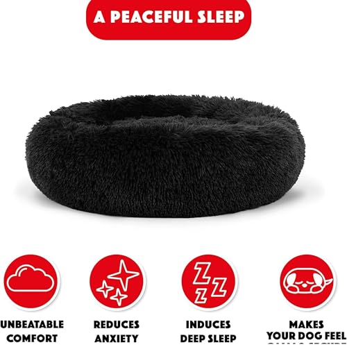 ZEXSAZONE Summer The Round Doughnut pet Bed is Perfect for Indoor Dogs Mat Round Foam Pet Bed | Dog Bed | Cat Bed | Puppies Puppy Bed | Puppies Cooling, Summer cat Bed Black - Image 5