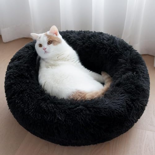ZEXSAZONE Summer The Round Doughnut pet Bed is Perfect for Indoor Dogs Mat Round Foam Pet Bed | Dog Bed | Cat Bed | Puppies Puppy Bed | Puppies Cooling, Summer cat Bed Black - Image 2