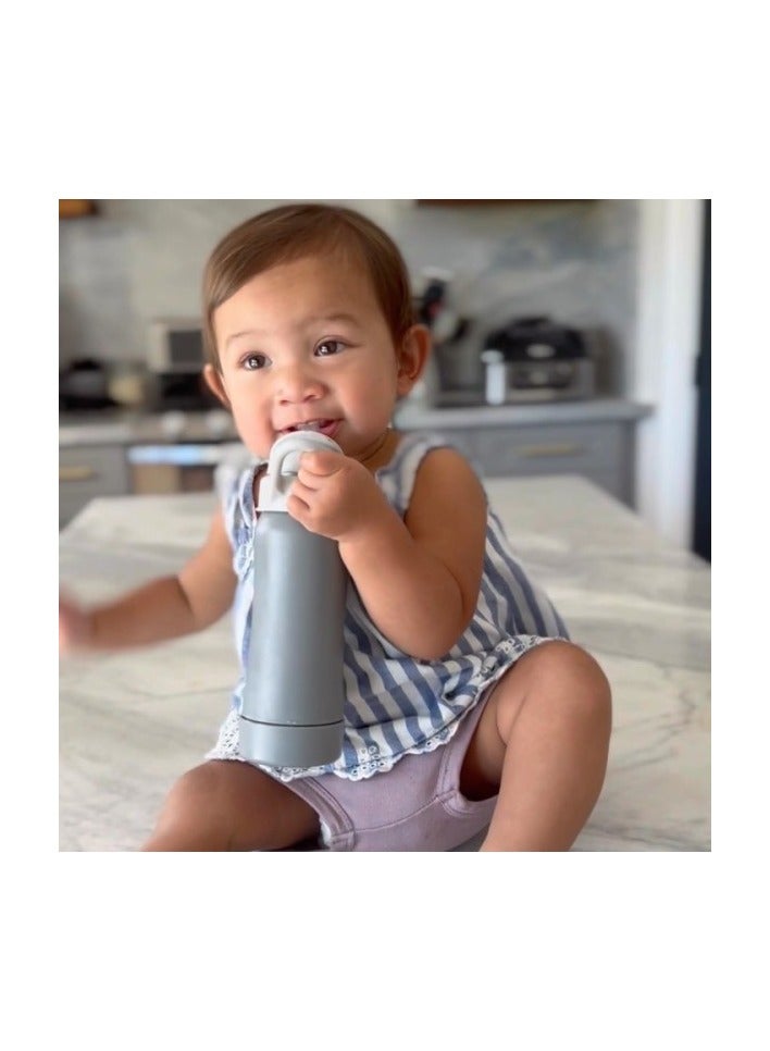 green sprouts Sprout Ware Straw Bottle - 10Oz - Gray - 9M+ - Image 2