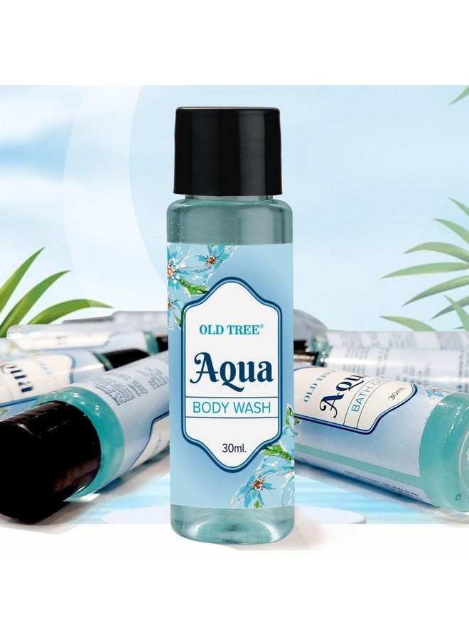 Old Tree Aqua Bath Gel Toiletries Kit 30ml - (Set of 100 Pcs) | Travel Size Bath Gel for Body Wash, Hotel, Guest House | Hotel Amenities and Accessories - Image 1