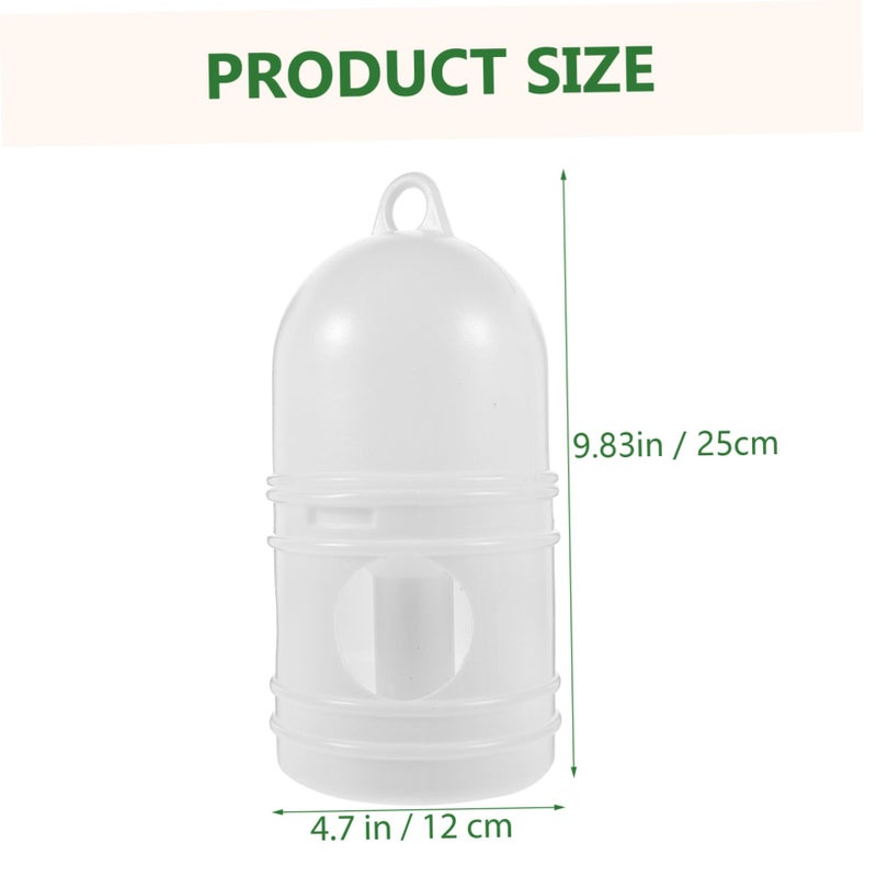 2 Pcs Plastic Pigeon Waterer Feeder Easy to Clean White Base Bird Water Dispenser - Image 3