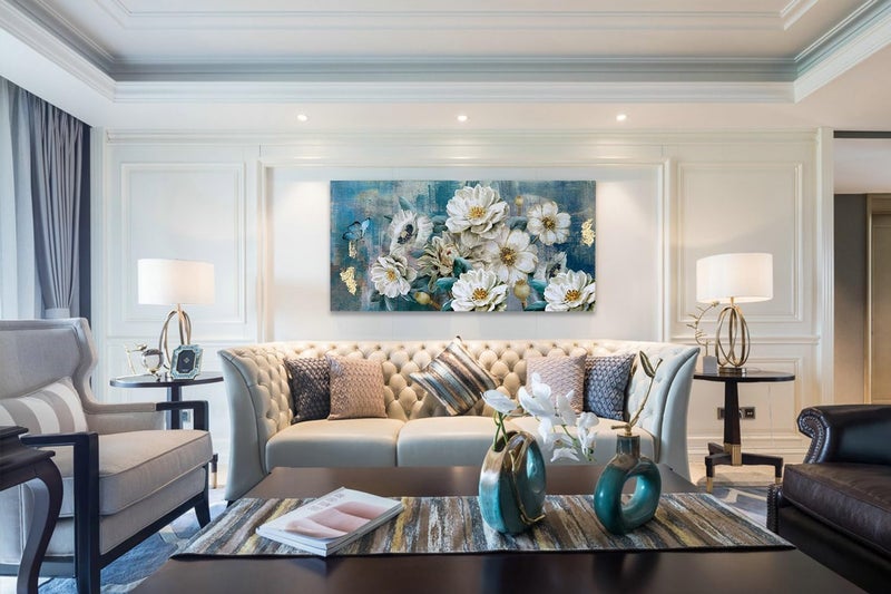 Arjun Flowers Canvas Wall Art - Elegant Floral Design - Image 3