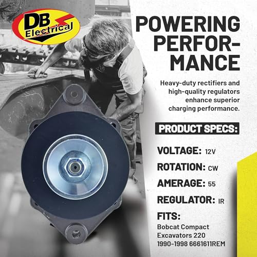 DB Electrical 40046001 Alternator Compatible WithReplacement for Bobcat 1600 19831993 2000 19811987 1213 19851988 Lucas Clark Mando Crusader and Pleasurecraft OEM Replacement - Image 3