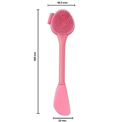 ZDQTRA face skin cleaning brush with spatula,exfoliating scrubber hairless nose blackhead remover mud and clay body butter cream applicator tool(multi color) (model 1) - Image 3