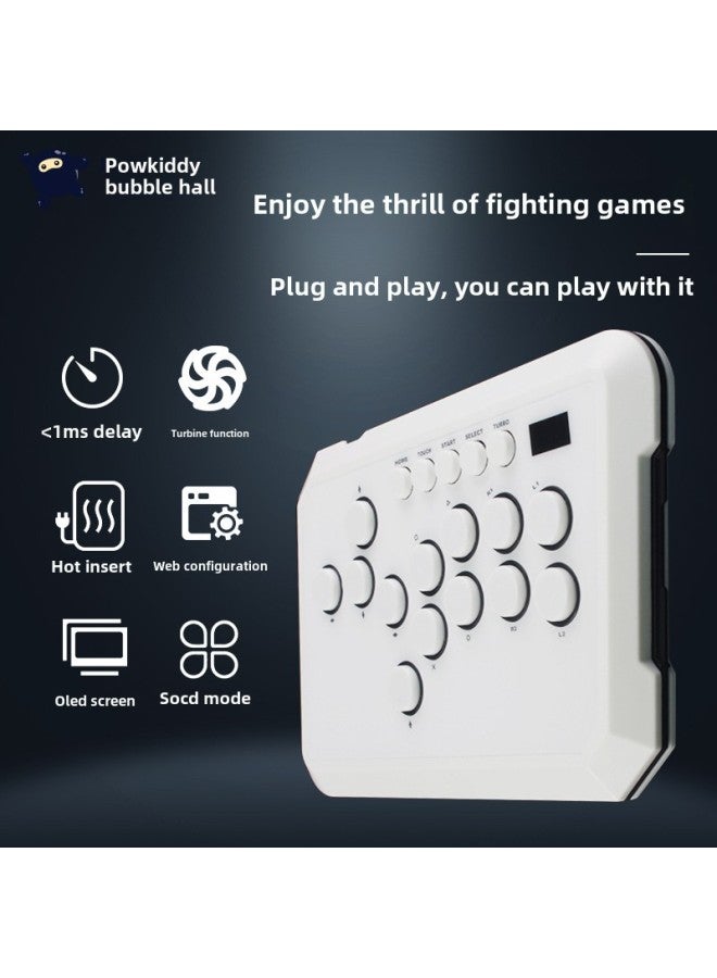 Hitbox Large Size A50 Fighting Keyboard Street Fighter 6 Arcade Rocker Keys Gaming Keyboard Steam Controller-Product Color:White - Image 5