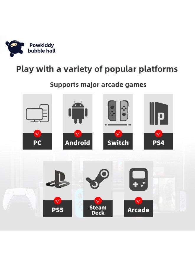 Hitbox Large Size A50 Fighting Keyboard Street Fighter 6 Arcade Rocker Keys Gaming Keyboard Steam Controller-Product Color:White - Image 4