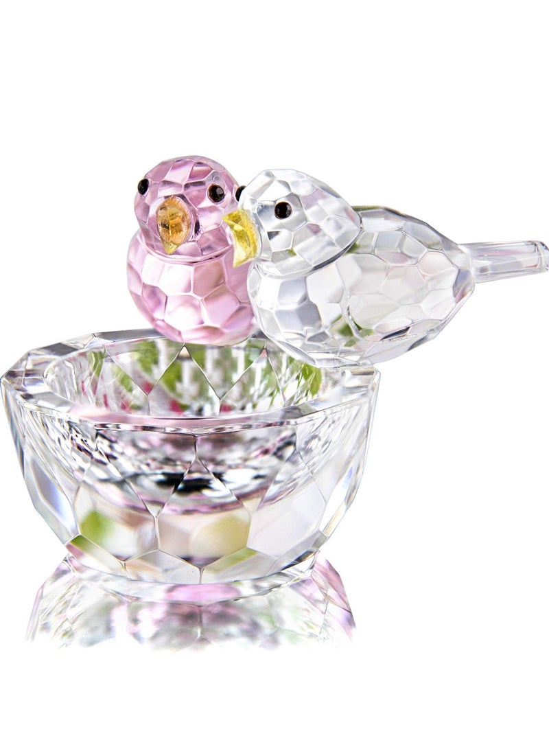 كابتن تيك Crystal Bird Figurine Collectible Art Glass Animal Figurines Table Home Decor Figurine Craft Ornament - Image 1