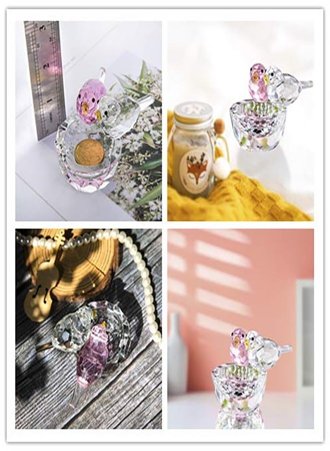 كابتن تيك Crystal Bird Figurine Collectible Art Glass Animal Figurines Table Home Decor Figurine Craft Ornament - Image 5