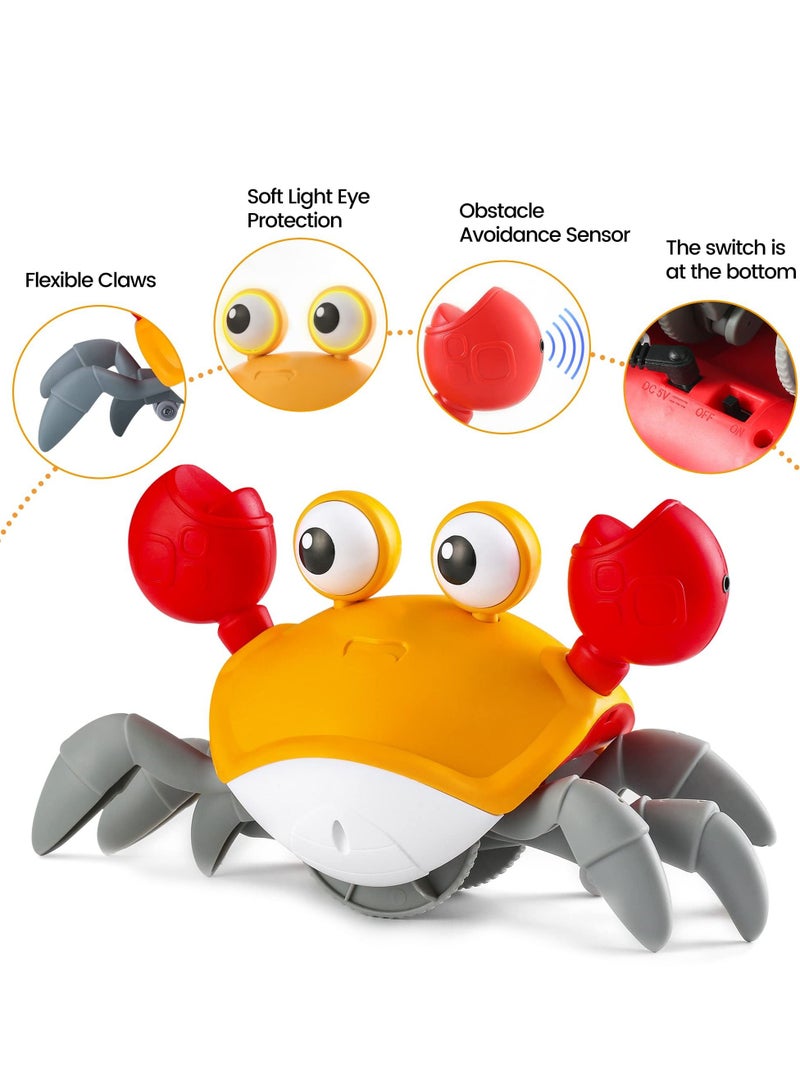 كول بيبي لعبة زحف السلطعون للأطفال، لعبة المشي الحثية الأوتوماتيكية مع صوت الموسيقى والضوء - Image 2