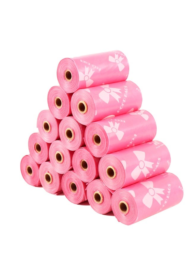 Dog Bags Pet Supplies for Dogs 12 Rolls, 180 pcs, Extra Thick and Strong, 100% Leak Proof, Biodegradable Waste Bag, pink - Image 5