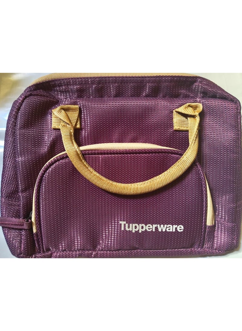 توبروير حقيبة غداء أصلية من Tupperwaree، حقيبة غداء قابلة لإعادة الاستخدام للنساء والرجال والكبار، حقيبة غداء للعمل والمكتب والنزهات أو السفر (لون أرجواني) - Image 1