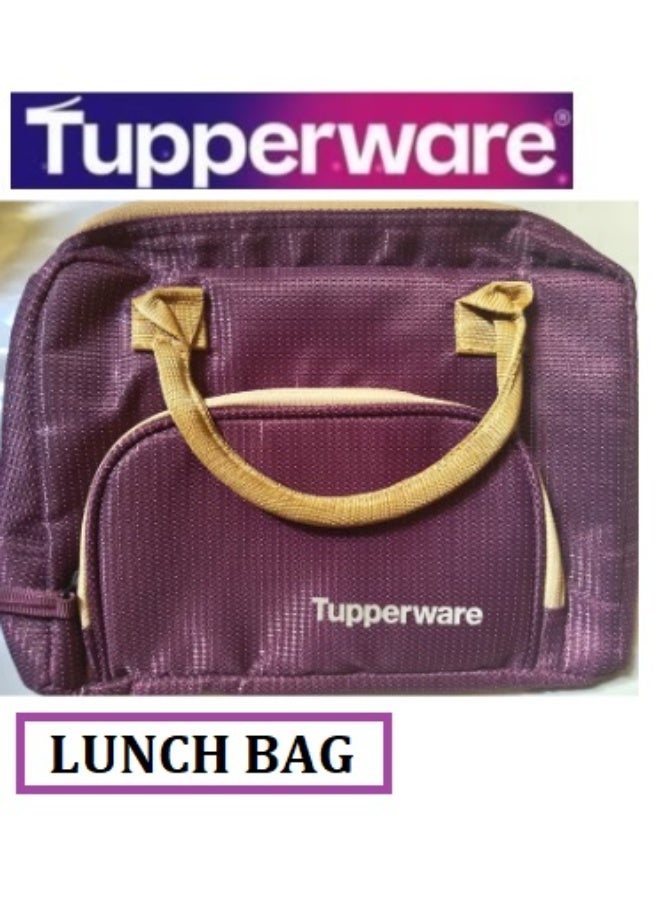 Tupperware Original Lunch Bag, Reusable Lunch Bag for Women Men, Adults Lunch Bag for Work Office Picnic or Travel (Purple Colour) - Image 1