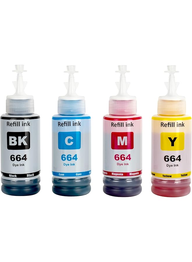 NexNova Ink Set For Epson 664 For Ecotank Printer L210 L220 L300 L355 L365 L555 L1300 - Image 1
